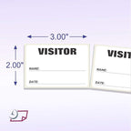 NextDayLabels - 3 x 2 Visitor Labels Pass, ID Labels and Safety Identification - Image 2