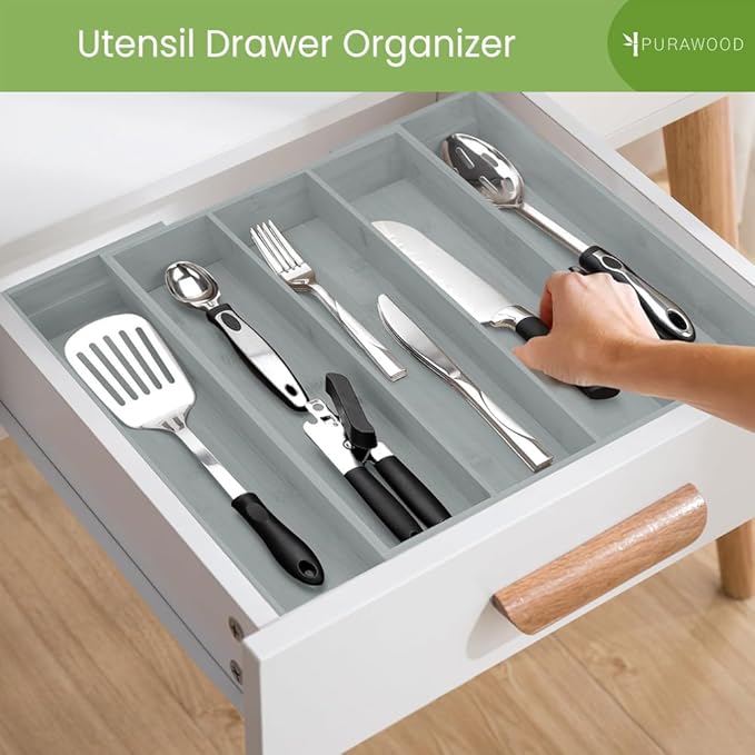 Purawood Kitchen Drawer Organizer - Image 4