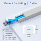 Yecaye Cord Hider, 113in Grey Cord Covers - Image 2