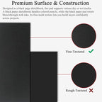 Fuxi Black Paper Sketchbook 8"×10", 60 Sheets Double-Sided Hard Cover, Spiral - Image 3