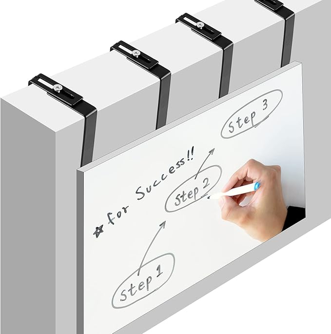 Amylove 12 Pcs Adjustable Cubicle Hanger Universal Partition Metal Cubicle - Image 7
