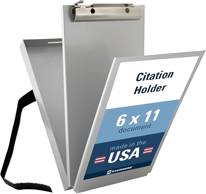 Saunders Dual Layer Police Storage Clipboard, Ticket Size Paper Organizer by Saunders