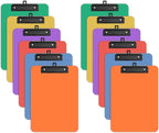 Zoenley A4 Plastic Clipboard Set of 12, Bright Colorful 12.5 x 9 Letter Size by Unknown