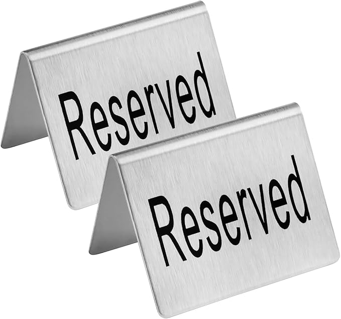 New Star Foodservice Stainless Steel Table Tent Sign by NewStarFoodservice