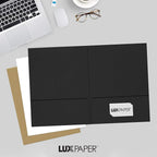 LUXPaper 9" x 12" Presentation Folders | Two Pocket | Midnight Black | 100lb. - Image 6