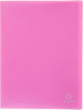 Exacompta - Ref 88227E - Semi-Rigid PP Display Book - Suitable for A4 Documents, Wipeable Cover, 500 Micron Polypropylene, 20 Pockets, 40 Viewing Pages - Pink Cover
