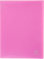 Exacompta - Ref 88227E - Semi-Rigid PP Display Book - Suitable for A4 Documents, Wipeable Cover, 500 Micron Polypropylene, 20 Pockets, 40 Viewing Pages - Pink Cover