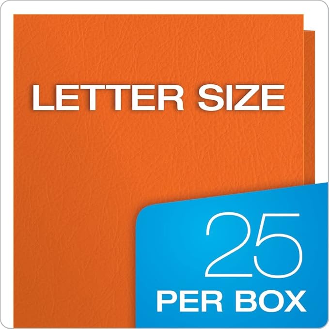 Oxford Twin-Pocket Folders, Textured Paper, Letter Size, Holds 100 Sheets - Image 6