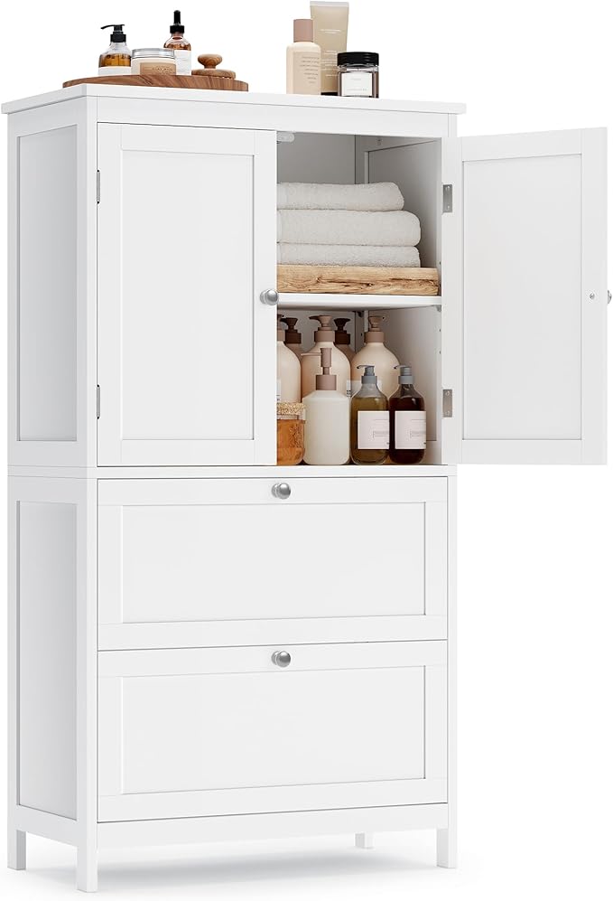 VASAGLE Floor Storage Cabinet, Freestanding Storage Unit by VASAGLEbySONGMICSHOME