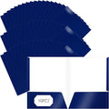 Jutom 50 Pcs 2 Pocket Glossy Paper Folders Glossy Paper Laminated Portfolios by Jutom