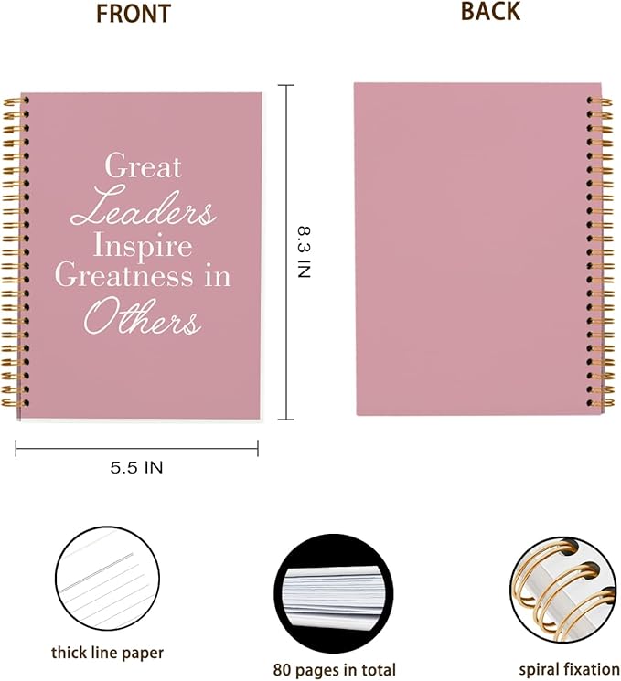 OXW Pink Meeting Notebooks for Work, Leadership Gifts Office Work Notebook - Image 4