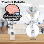 Sixrip Electroencephalographic Technician Retractable Glitter Badge Reel - Image 3