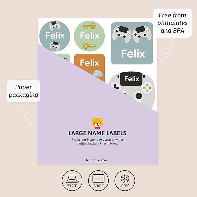 Large Name Labels for Kids - Image 3