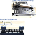 AEONS Under Desk Cable Management Tray Black Horizontal 16-inch Under Desk - Image 4