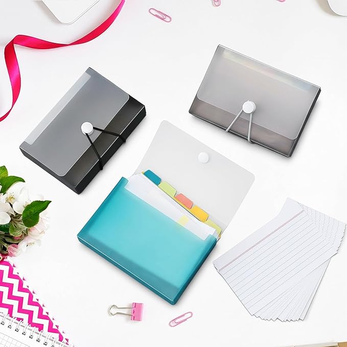 ForraFun 3 Set 3" x 5" Index Card Case Holds 100 Cards Includes Business - Image 5