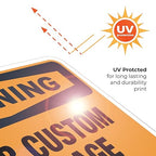 Custom Warning Sign, OSHA Sign, 10x7 Inches, 4 Mil Vinyl Decal Stickers Weather - Image 6