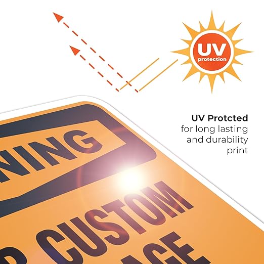Custom Warning Sign, OSHA Sign, 10x7 Inches, 4 Mil Vinyl Decal Stickers Weather - Image 6