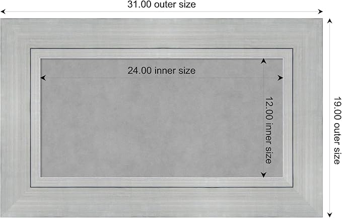 Amanti Art Silver Framed Magnetic Board 19x31 Small Vision Board - Image 4