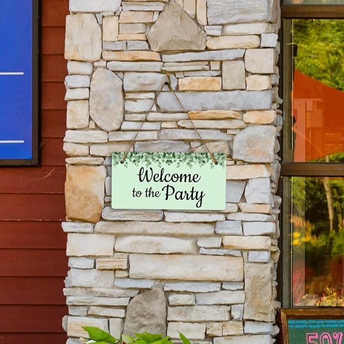 Signs ByLITA Eucalyptus Greenery Personalized Hanging Wall or Door Sign | - Image 2