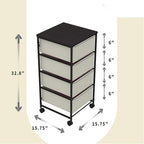 CASUNER Small Cabinet with Drawers Rolling 4 Drawer Mobile File Cabinet - Image 3