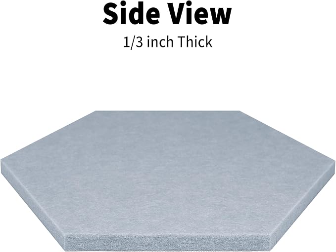 12'' Medium Hexagon Cork-Bulletin Board Tiles Adhesive 10PCS 12x10 inch - Image 3