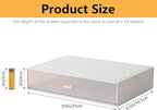 Desk Organizer with Drawers Stackable Storage Drawers, Plastic Compact Desk - Image 3