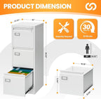 AFAIF 3 Drawer File Cabinet - Image 3