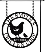 Personalized Metal Coop Sign, Custom Chicken Name Sign, Chicken Coop Decor - Image 4