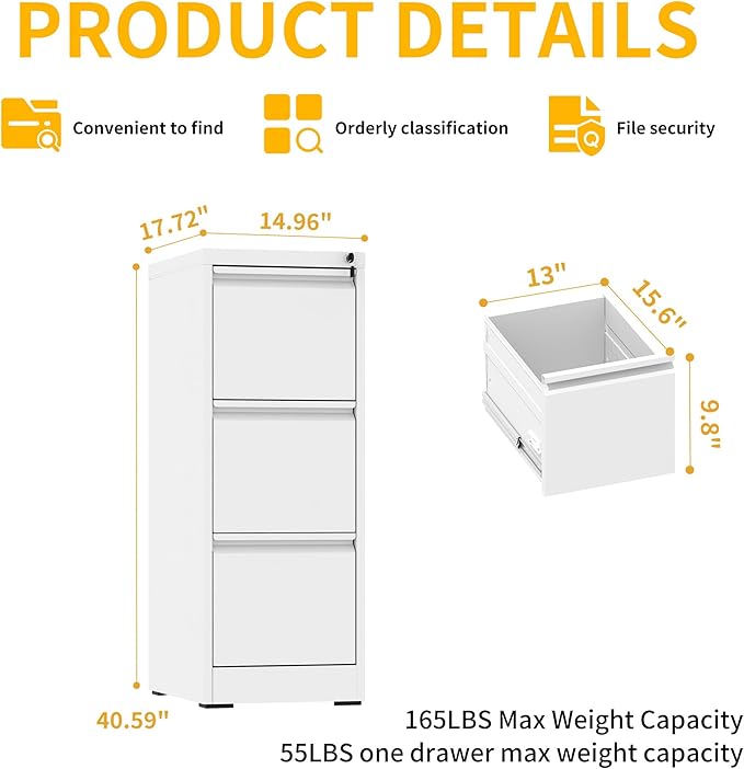 Reegangfa 3 Drawer File Cabinet - Image 3