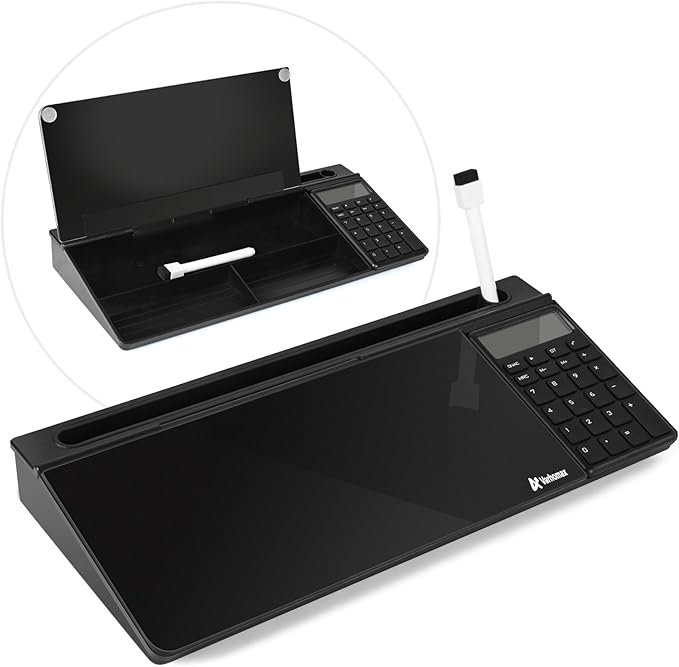 Varhomax Glass Desk Whiteboard Gray by Varhomax
