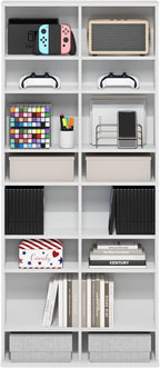 Furinno Jaya DVD Shelf, 16-Shelf Wide CD Rack, Media Shelf - Image 4