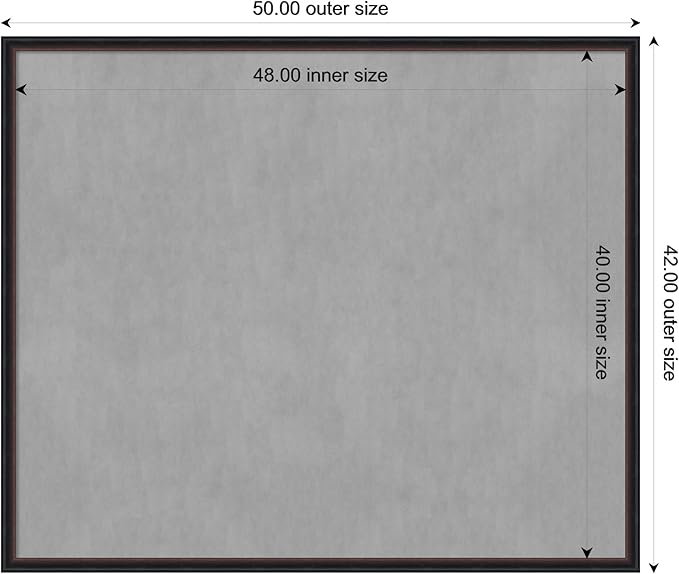 Amanti Art Black Framed Magnetic Board 42x50 Oversize Vision Board - Image 4