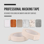 Lichamp Masking Tape 1 inch, 4 Pack General Purpose Beige White Masking Tape - Image 2