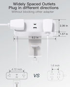 Desk Clamp Power Strip, 65W 10ft Extension Cord- 2 Outlets Desktop Power Strip - Image 6