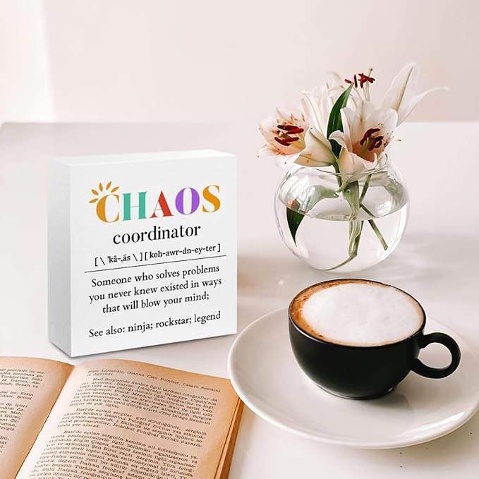 Chaos Coordinator Wood Box Sign, Chaos Coordinator Gifts, Thank You Gifts - Image 4