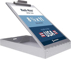Saunders Metal Clipboard with Storage, Letter Size Paper Organizer, Steel Clip by Saunders