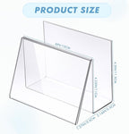 Vicenpal 2 Pcs Clear Acrylic Postcard Holder Business Card Holder Greeting Card - Image 2