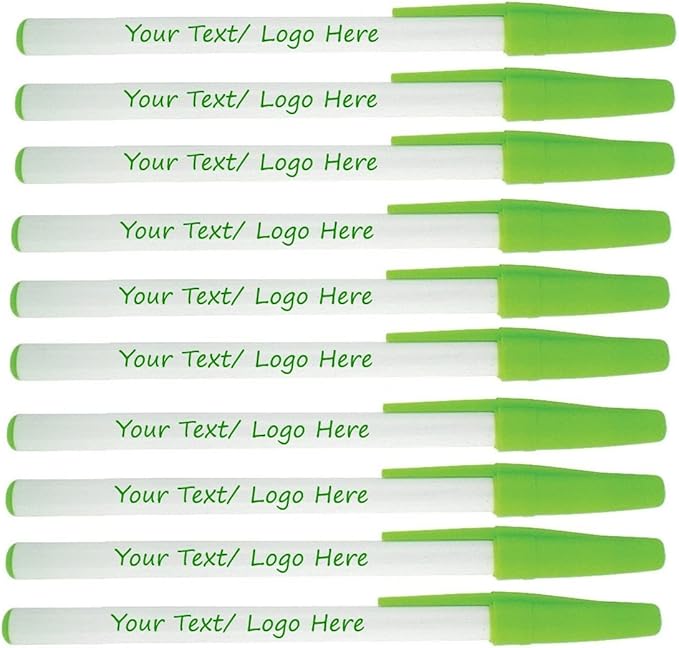 Personalized Stick Pens With your Custom Logo or Text-500 Pack Bulk-for by Sypen