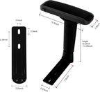 Frassie 4D Height Adjustable Chair Armrest Pair, Gaming Office Boss Chair Arms Set Replacement Part