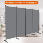 Room Divider 6FT Folding Privacy Screens, 4 Panel Partition Room Dividers - Image 5