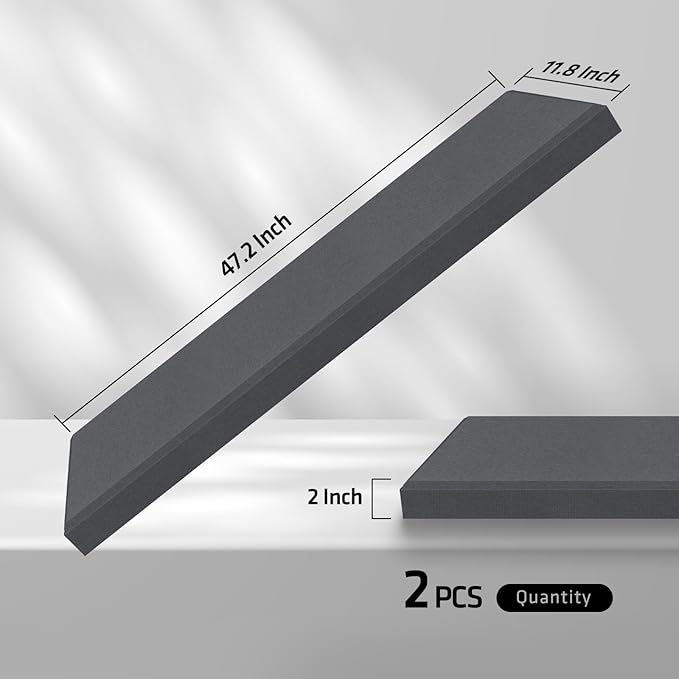 2” Thick Acoustic Panels with Hanging Brackets to the Wall, Medium Grey - Image 3