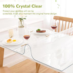 Eisdroma 39 x 82 Inch Clear Table Cover Protector, 1.5mm Plastic Table Cover - Image 5
