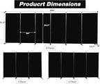 CHOSENM Room Divider, 6 Panel Folding Privacy Screens - Image 2