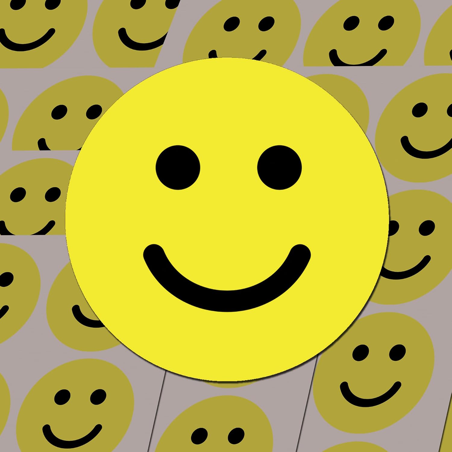 600 PCS - 1" Smiling Happy Smile Face Stickers, Yellow
