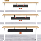 Univivi No Drill Under Desk Cable Management Tray, Clamp/Screw Mount Desk Cable - Image 8