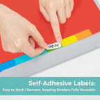 SUNEE 8 Tab Binder Dividers, Plastic Dividers - Image 4