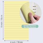 24 Pack Lined Sticky Notes 4X6 in Self Sticky Note Pads Colorful Post Stickies - Image 2