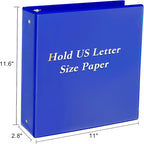 CIXILDTS 2-inch Round Ring Binder, Durable 2" 3 Ring Binder Fit Letter Size - Image 2