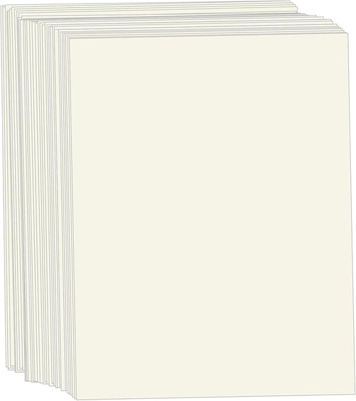 100 Sheets Cream Cardstock 8.5 x 11, Creebe 65lb Ivory Card Stock Off White by Unknown