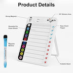 Magnetic Chore Chart for Kids, ADHD Task Tracker Easy-Check Routine Dry Erase - Image 3